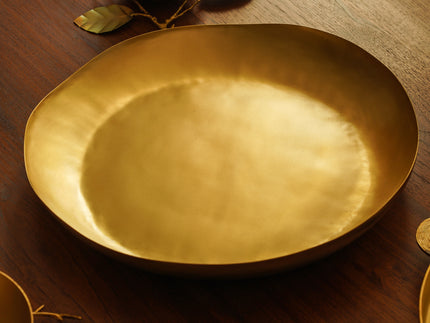 Brass Pinched Platter - Medium