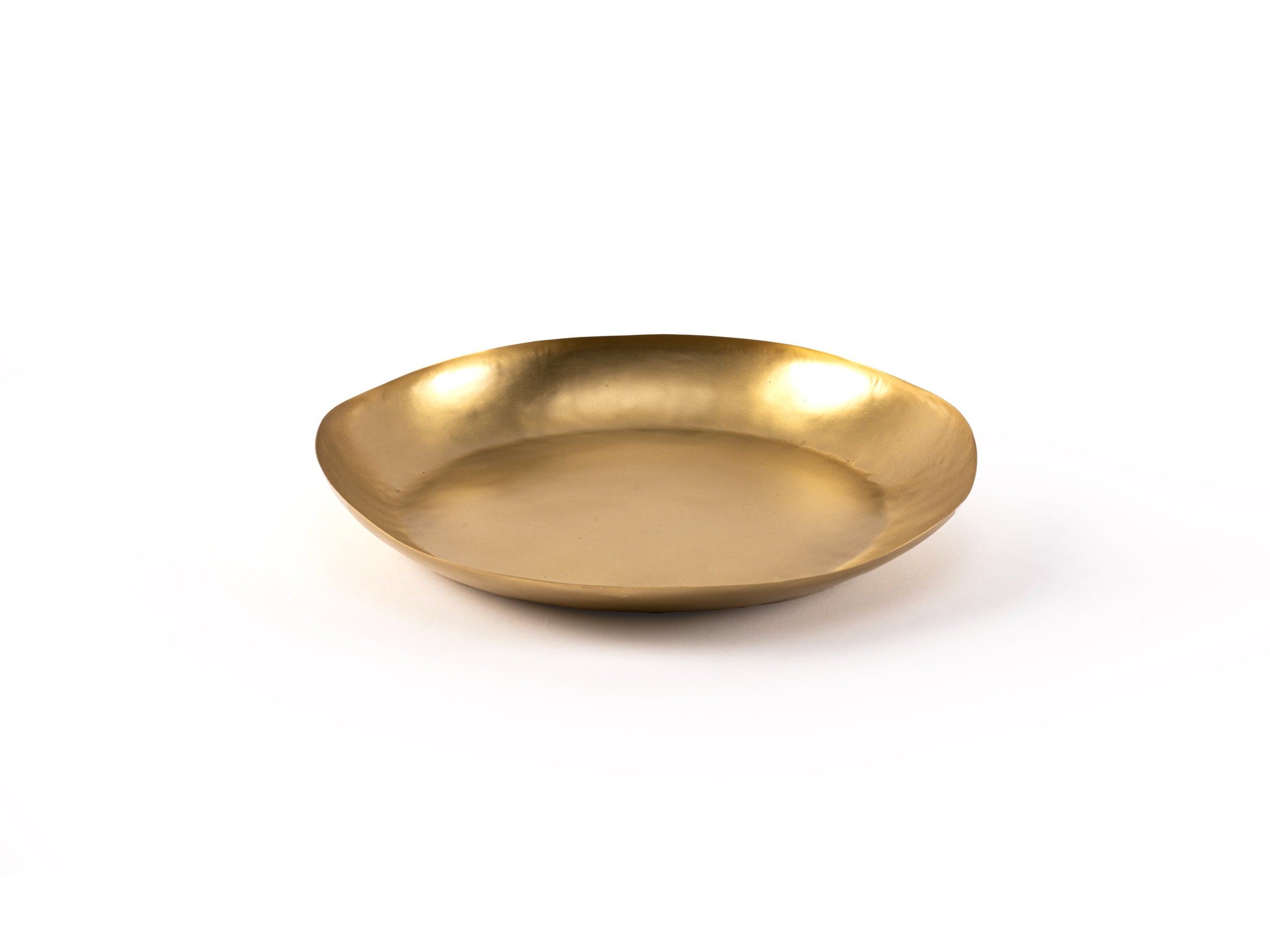 Brass Pinched Platter - Medium