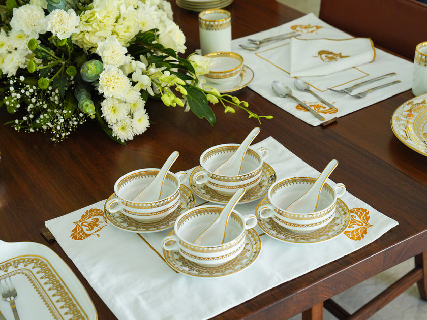 Soup Bowl, Setter, Spoon Set