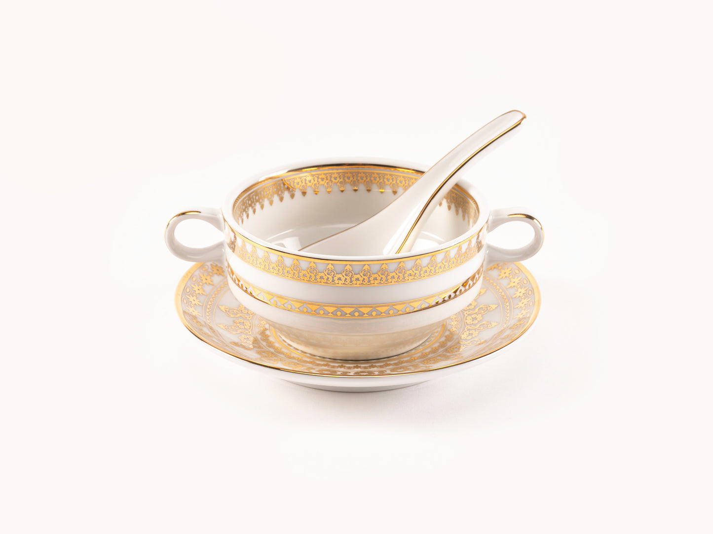 Soup Bowl, Setter, Spoon Set